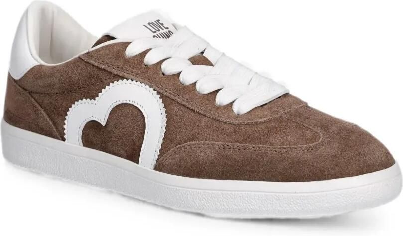Love Moschino Suède sneakers met hart Bruin - Foto 2