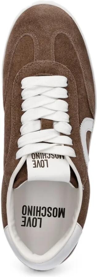 Love Moschino Suède sneakers met hart Bruin - Foto 3