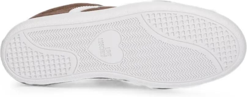 Love Moschino Suède sneakers met hart Bruin - Foto 4