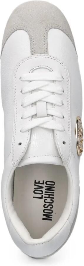 Love Moschino Suède sneakers met logo-plakkaat Wit - Foto 5