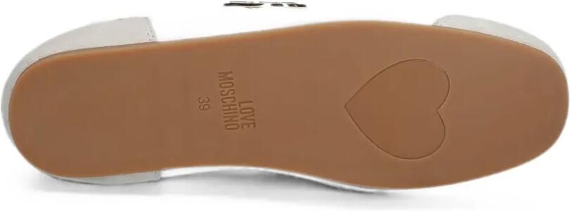 Love Moschino Suède sneakers met logo-plakkaat Wit - Foto 4