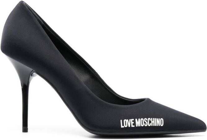 Love Moschino Pumps met logoprint Zwart