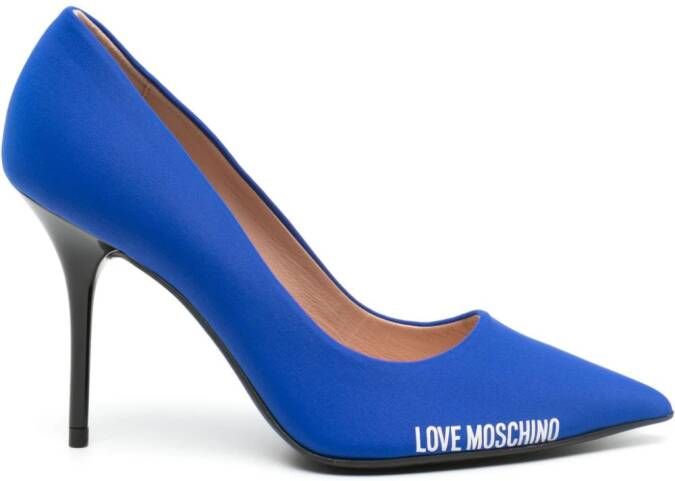 Love Moschino Pumps met puntige neus Blauw