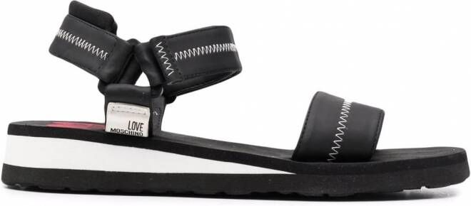 Love Moschino Sandalen met open neus Zwart