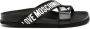 Love Moschino Slippers met logoprint Zwart - Thumbnail 1