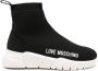 Love Moschino Sneakers met logo-applicatie Zwart - Thumbnail 1
