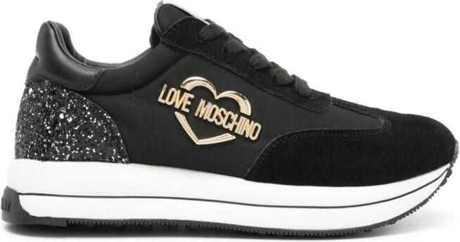 Love Moschino Sneakers met logo Zwart