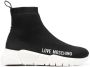 Love Moschino Soksneakers met logoprint Zwart - Thumbnail 1