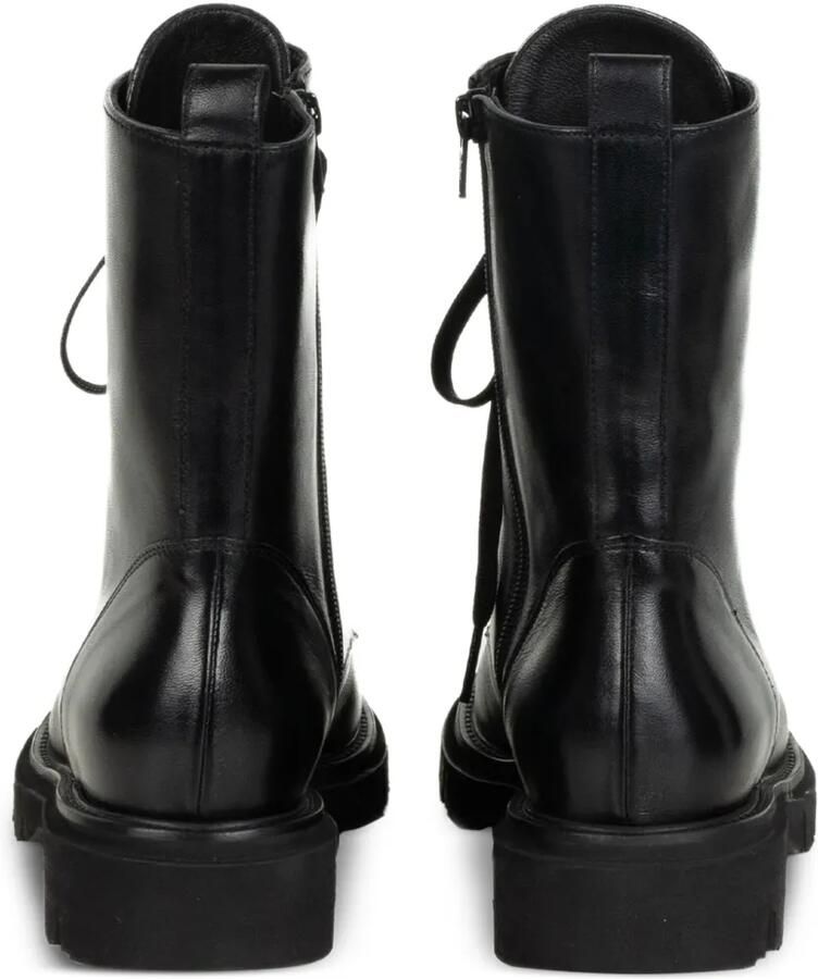 Luca Grossi Leren combat boots Zwart - Foto 2