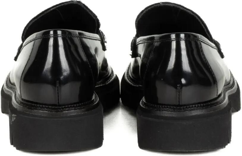 Luca Grossi Leren loafers Zwart