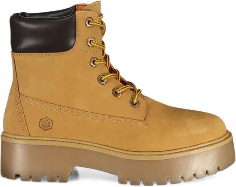 LUMBERJACK Ersilia lace-up leather boots Bruin