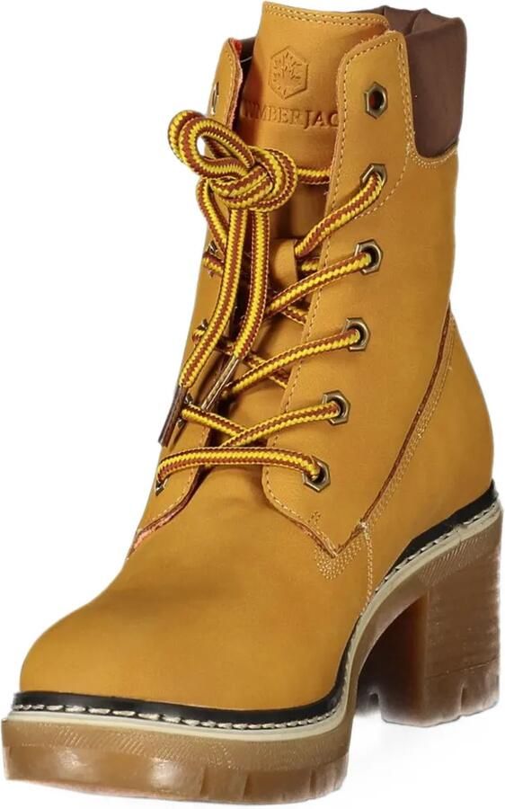 LUMBERJACK lace-up block-heel ankle boots Geel - Foto 3