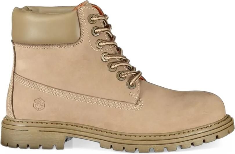 LUMBERJACK lace-up leather boots Beige