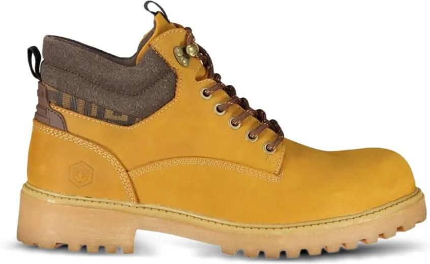 LUMBERJACK Leren veterlaarzen Geel