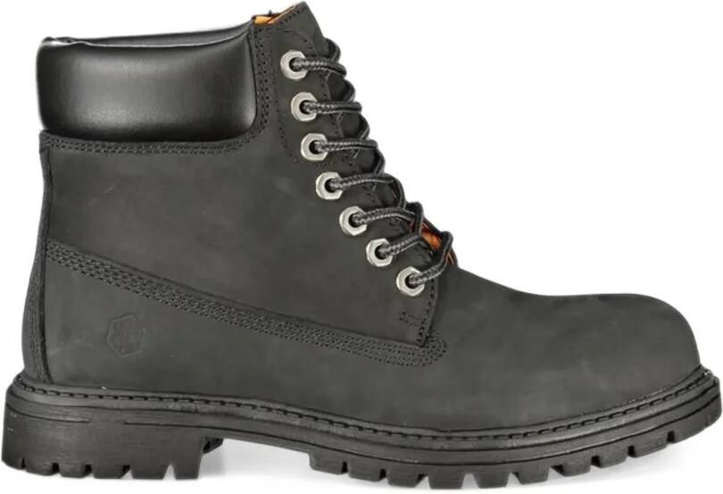 LUMBERJACK lace-up padded-collar combat boots Zwart