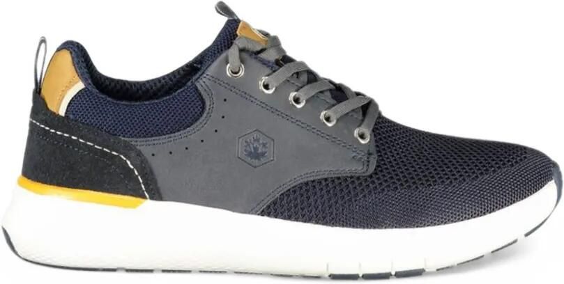 LUMBERJACK mesh-panelled lace-up sneakers Blauw