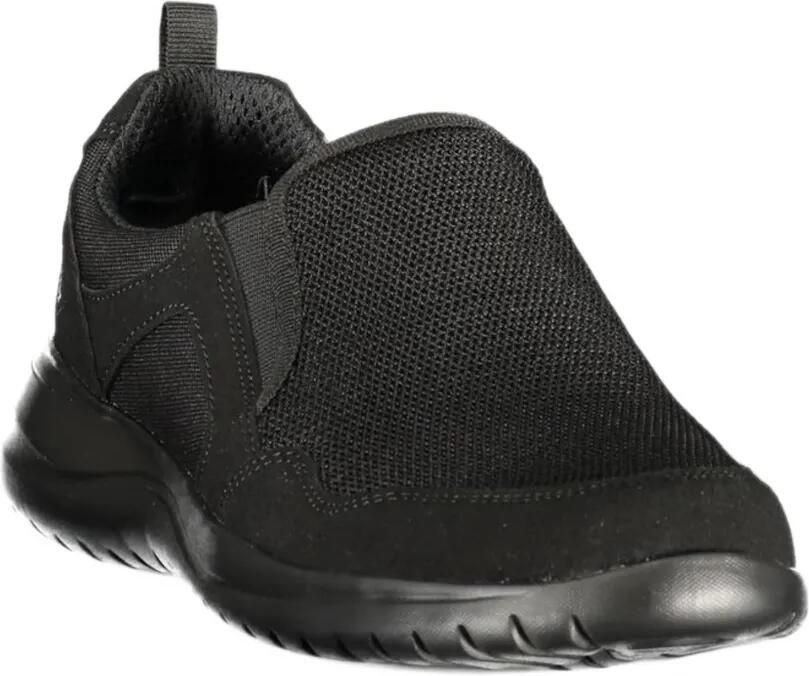 LUMBERJACK mesh-panelled slip-on sneakers Zwart