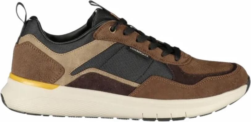 LUMBERJACK Neil panelled lace-up sneakers Bruin