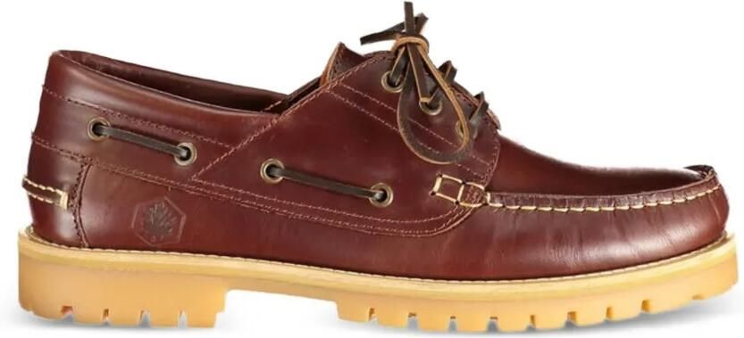 LUMBERJACK Newton leren bootschoenen met veters Bruin