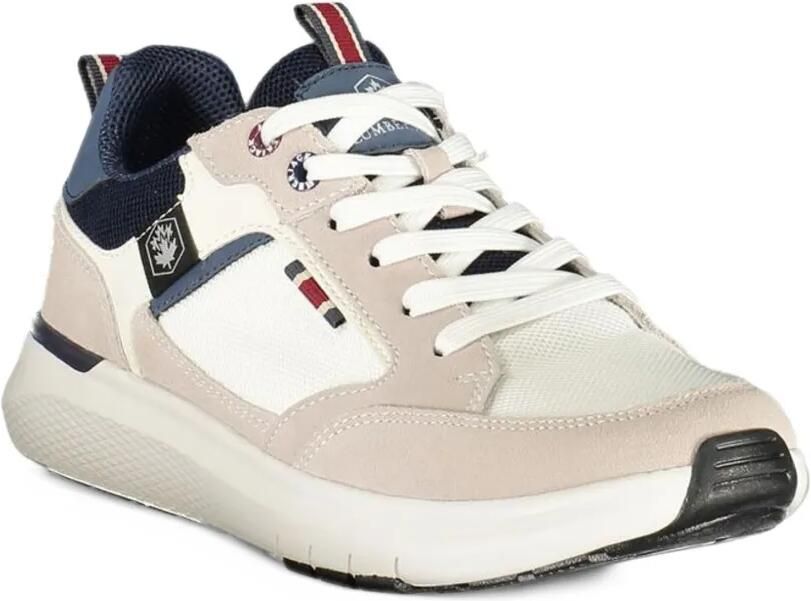 LUMBERJACK panelled lace-up sneakers Beige