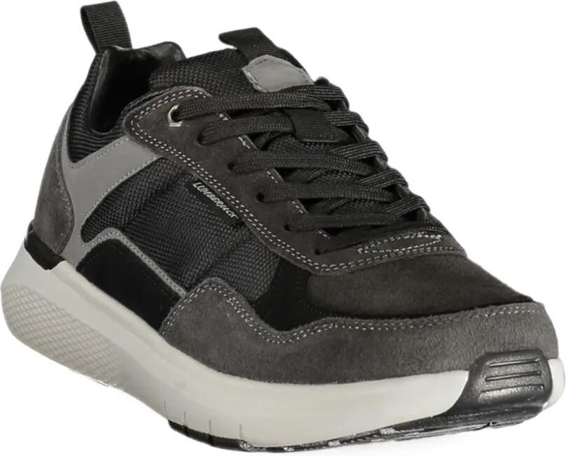 LUMBERJACK panelled lace-up sneakers Zwart