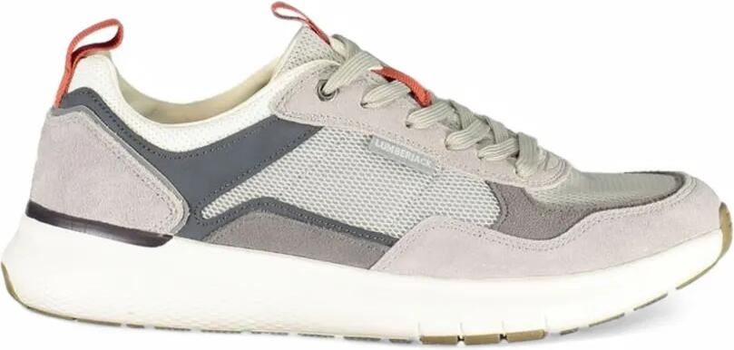 LUMBERJACK panelled mesh-detail sneakers Grijs