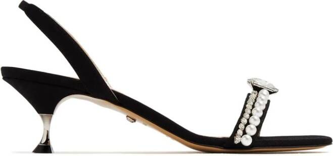 MACH & MACH 55mm crystal-embellished sandals Zwart