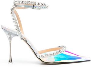 MACH & MACH Audrey pumps verfraaid met kristallen Zilver