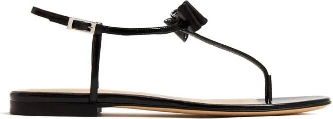 MACH & MACH bow-detail leather sandals Zwart