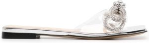 MACH & MACH Sandalen verfraaid met kristal Zilver