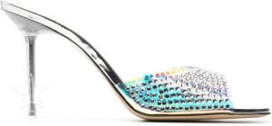 MACH & MACH Sandalen verfraaid met kristal Grijs