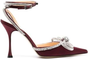 MACH & MACH Double Bow pumps verfraaid met kristallen Rood