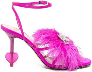 MACH & MACH Sandalen met hart hak Roze