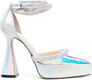 MACH & MACH Kimberly pumps met plateauzool Zilver