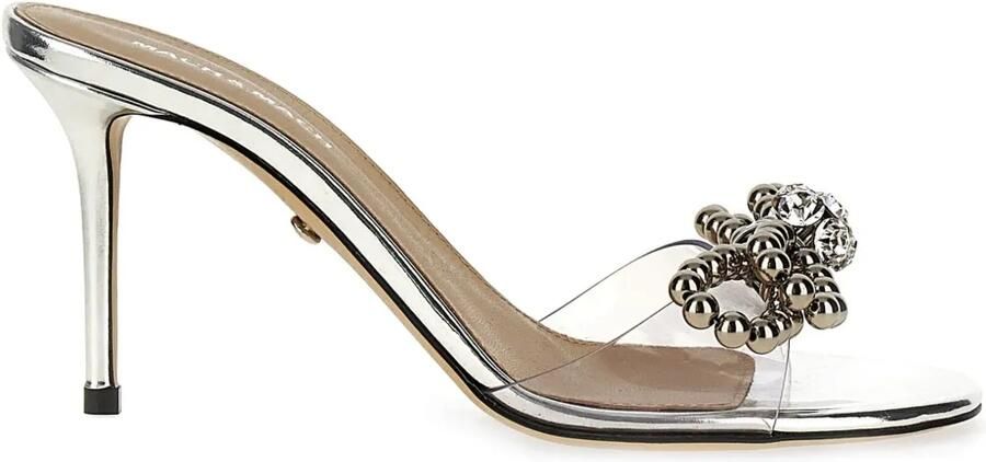 MACH & MACH 85 mm Stud Bow sandalen Wit