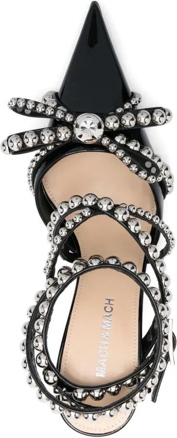 MACH & MACH 90 mm pumps verfraaid met studs Zwart