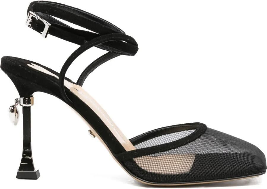 MACH & MACH 90mm mesh pumps Zwart