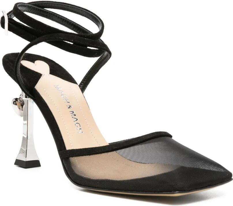 MACH & MACH 90mm mesh pumps Zwart - Foto 3