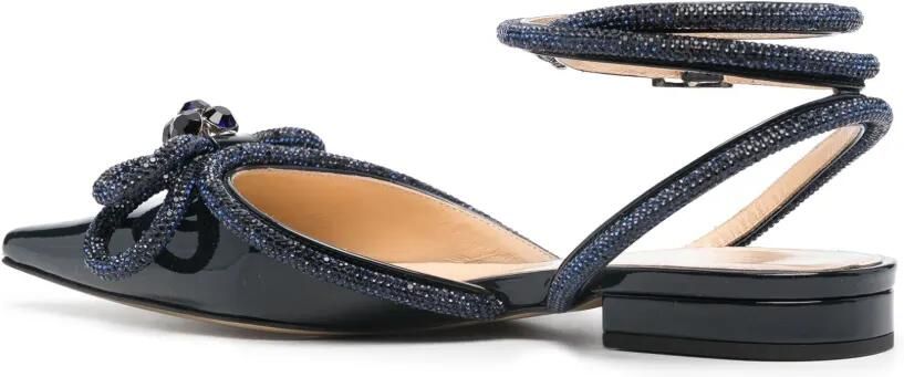 MACH & MACH Ballerina's met dubbele strik Blauw - Foto 4