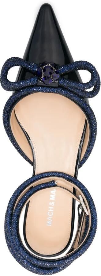 MACH & MACH Ballerina's met dubbele strik Blauw - Foto 3