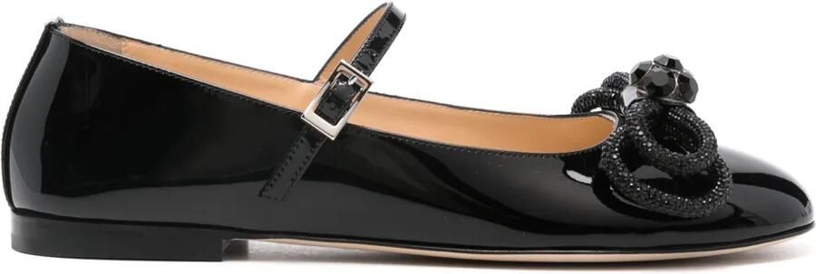 MACH & MACH Ballerina's met dubbele strik Zwart