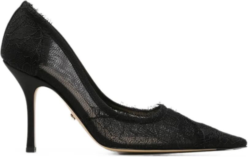 MACH & MACH Devon pumps met kant en hak Zwart