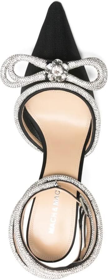 MACH & MACH Double Bow pumps met enkelbandje en hak Zwart