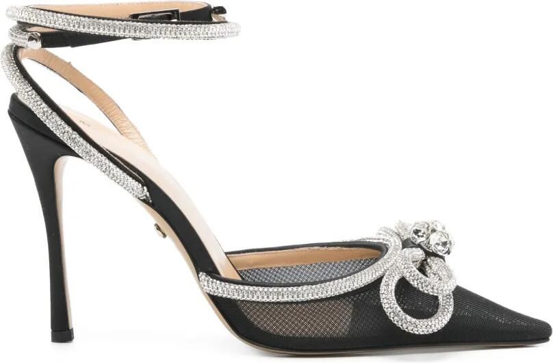 MACH & MACH Double Bow pumps met enkelbandje en hak Zwart - Foto 4