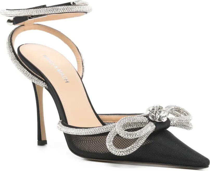 MACH & MACH Double Bow pumps met enkelbandje en hak Zwart - Foto 3