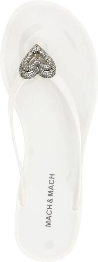 MACH & MACH Double Heart teenslippers Wit - Foto 3