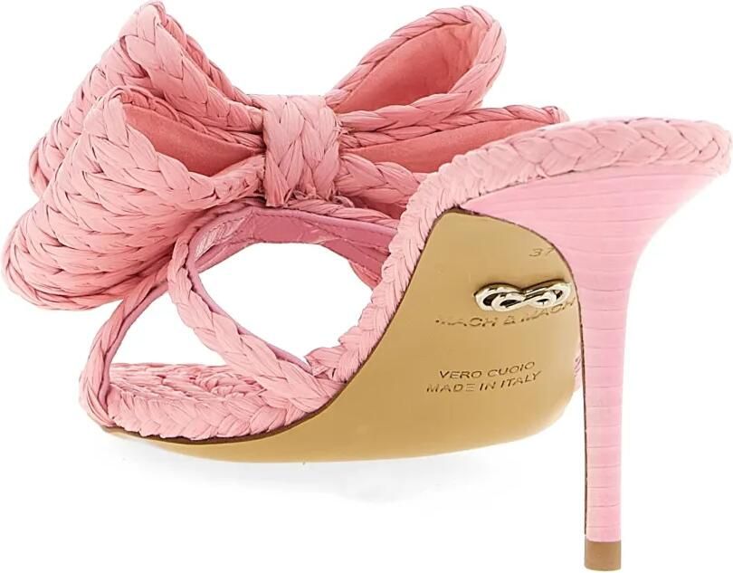 MACH & MACH Le Cadeau geweven sandalen met strikdetail Roze