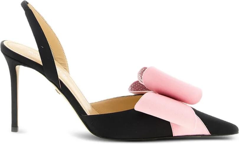 MACH & MACH Le Cadeau pumps met strikdetail en puntige neus Zwart