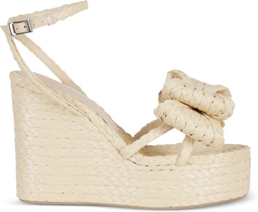 MACH & MACH Le Cadeau raffia espadrilles Beige