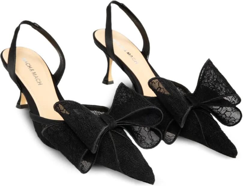 MACH & MACH Le Cadeau slingback pumps Zwart - Foto 3